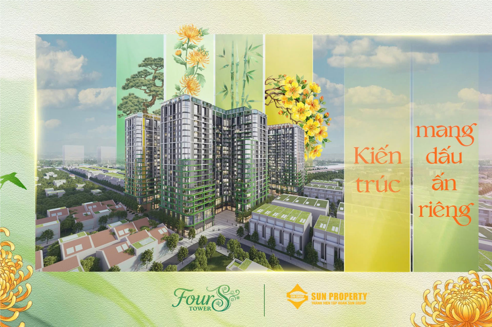 phối cảnh fours tower