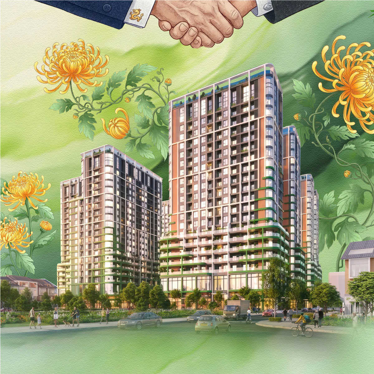 phối cảnh dự án FourS Tower